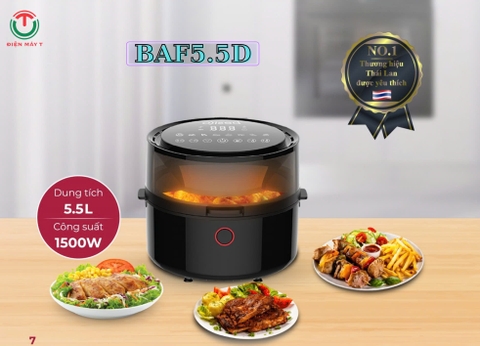 Nồi chiên không dầu Besico 5.5 lít BAF 5.5D
