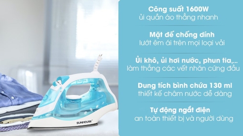 Bàn ủi hơi nước Sunhouse SHD2065