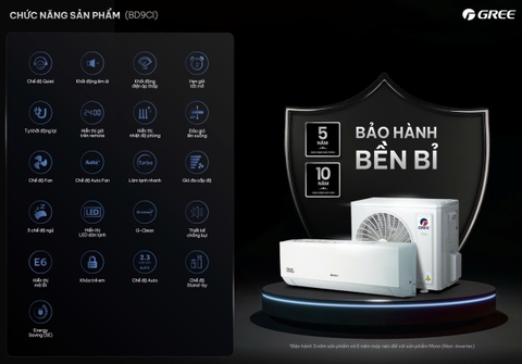 Máy lạnh Gree Inverter 1.5 HP BD12CI