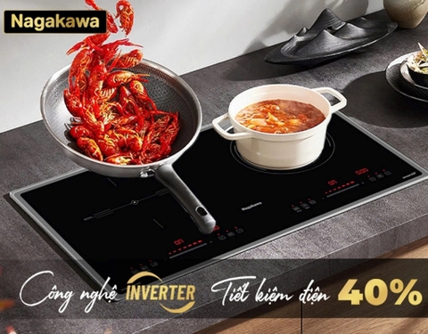 Bếp đôi điện từ hồng ngoại Nagakawa NK2F02MB
