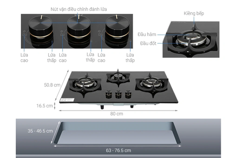 Bếp ga âm Electrolux EHG8321BC
