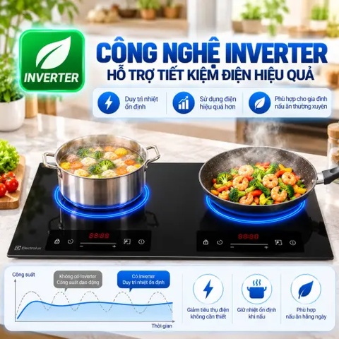 Bếp từ đôi âm Electrolux ​EHI7276BF 4600W