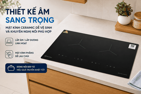 Bếp từ đôi âm Electrolux ​EHI7252BF 5000W