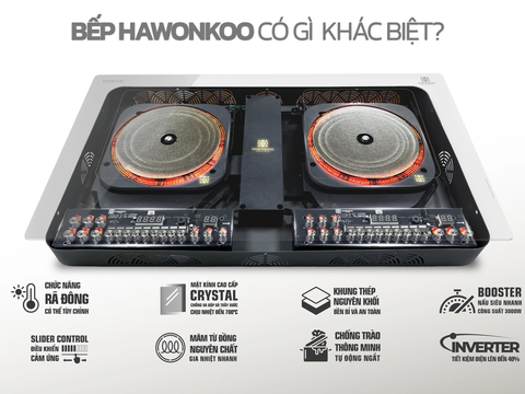 Bếp từ đôi Hawonkoo inverter CEH-266-II 5.400W