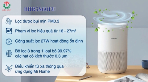Máy lọc không khí Xiaomi Smart Air Purifier 4 compact EU (BHR5860EU) 27W