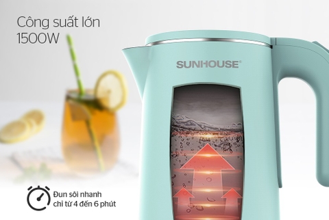 Bình siêu tốc inox 2 lớp 1,8L Sunhouse  SHD1351