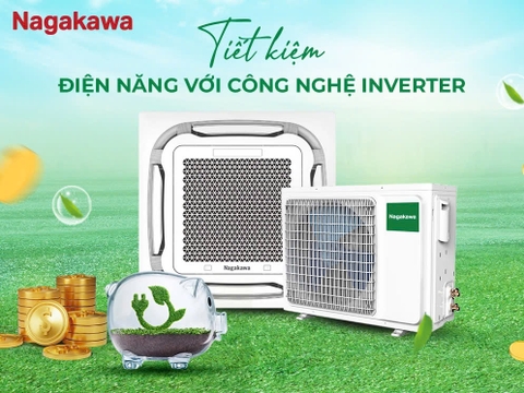 Máy lạnh âm trần Nagakawa Inverter 8 hướng thổi 23800btu NIT-C24R2U35