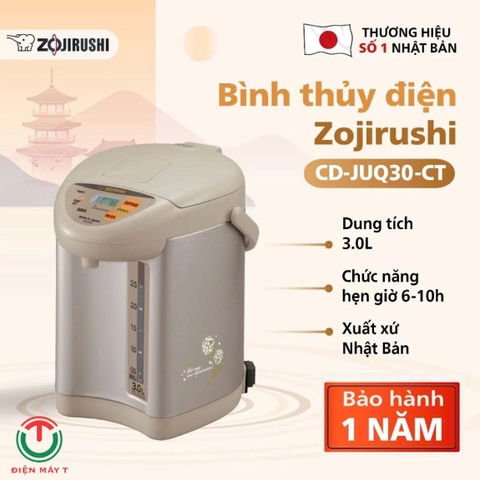 Bình thủy điện Zojirushi 3lít 800W CD-JUQ30-CT