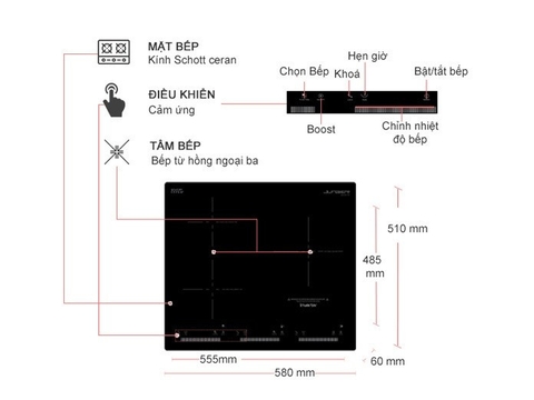 Bếp từ hồng ngoại Junger CEJ-300-IIF