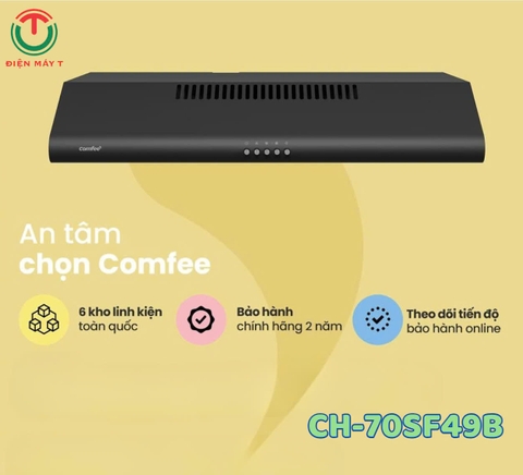 Máy hút mùi âm tủ Comfee CH-70SF49B