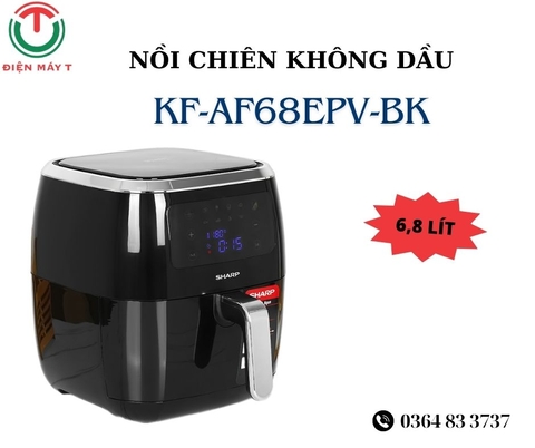 Nồi chiên không dầu Sharp KF-AF68EPV-BK 6.8 lít
