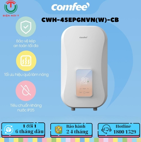 Máy tắm nước nóng trực tiếp COMFEE CWH-45EPGNVN(W)-CB _ Hàng chính hãng
