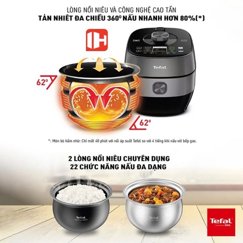 Nồi áp suất điện Tefal Smart Pro CY638868 - 5L - 1000W _ Hàng chính hãng