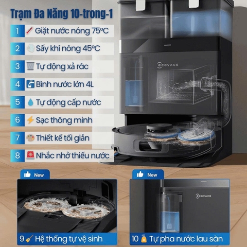 Robot hút bụi lau nhà Ecovacs Deebot T30C