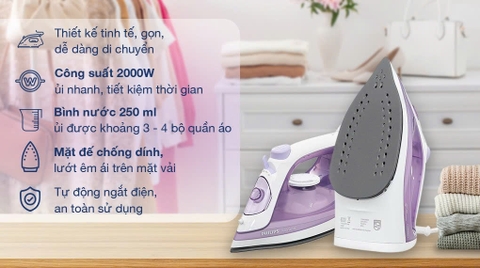 Bàn ủi hơi nước Philips DST1040/30 2000W