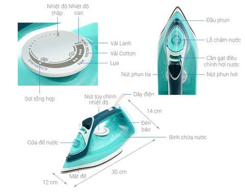 Bàn ủi hơi nước Philips DST3030 - 2400W