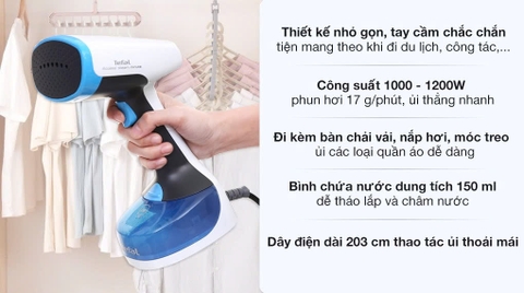 Bàn ủi hơi nước cầm tay 1200W Tefal DT7000E0