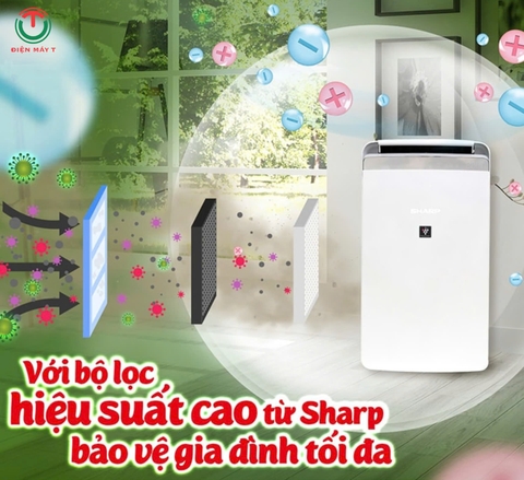 Máy hút ẩm và lọc không khí Sharp DW-J27FV-S