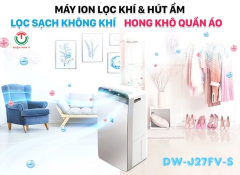 Máy hút ẩm và lọc không khí Sharp DW-J27FV-S