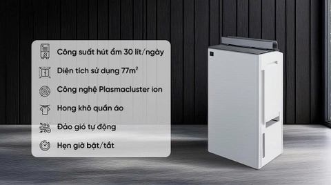 Máy hút ẩm Sharp DW-T30HV-W