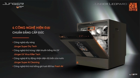 Máy rửa chén Junger 12 - 13 bộ Leopard DWJ-133-MS