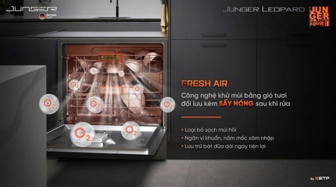 Máy rửa chén Junger 12 - 13 bộ Leopard DWJ-133-MS