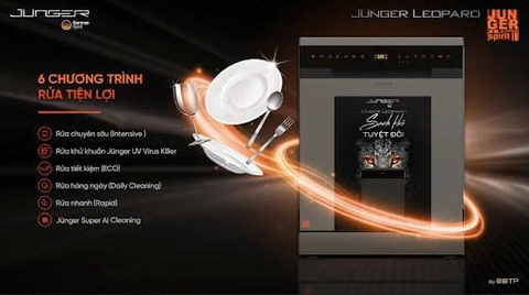 Máy rửa bát 15 bộ Junger Leopard DWJ-163-MS