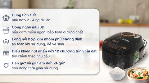 Nồi Cơm Điện Tử Electrolux  1 Lít E7RC1-550K