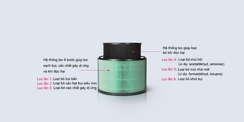 MÁY LỌC KHÔNG KHÍ LG AS65GDPD0 PURICARE 1 TẦNG