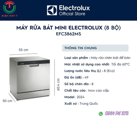 Máy rửa bát Electrolux EFC3862MS