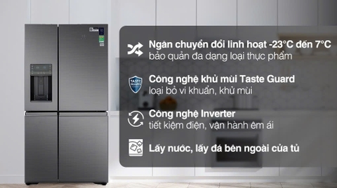 Tủ Lạnh Electrolux Inverter 609 Lít EQE6879A-B