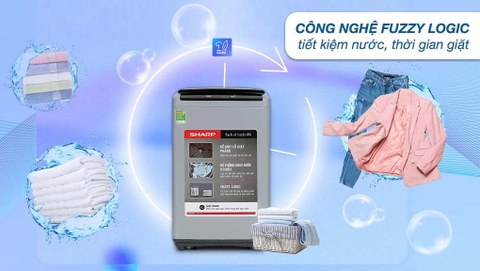 Máy giặt Sharp 7.5 Kg ES-Y75HV-S