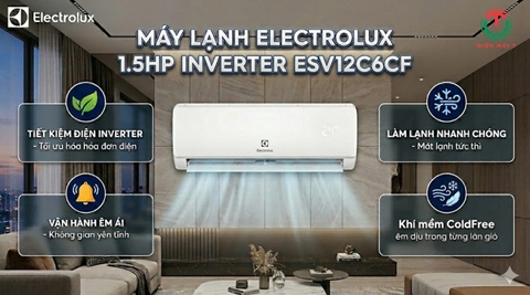 Máy lạnh Electrolux 1.5HP Inverter ESV12C6CF