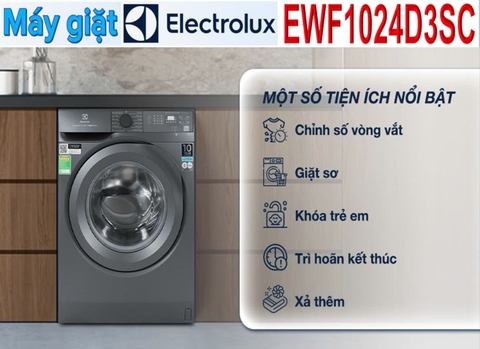 Máy giặt Electrolux UltimateCare 300 Inverter 10 kg EWF1024D3SC [Mới 2024]