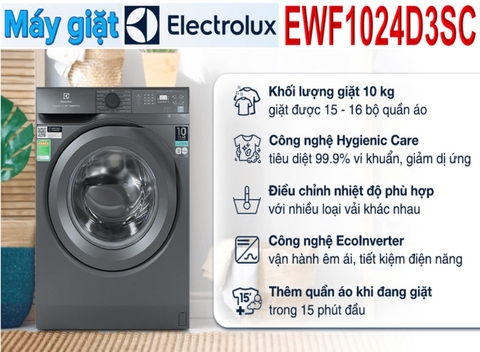 Máy giặt Electrolux UltimateCare 300 Inverter 10 kg EWF1024D3SC [Mới 2024]