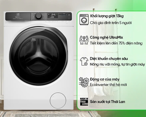 Máy giặt Electrolux UltimateCare 700 Inverter 13 kg EWF1343R7WC