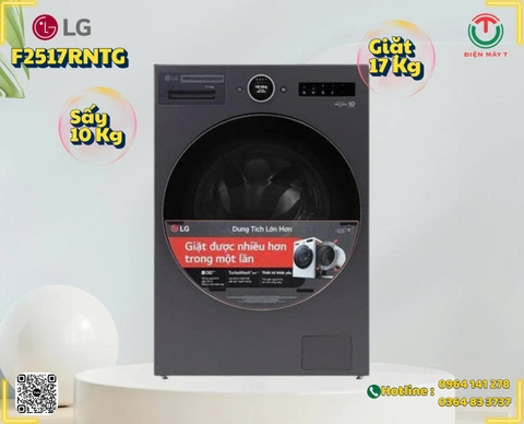 Máy giặt sấy LG Inverter giặt 17 kg - sấy 10 kg F2517RNTG