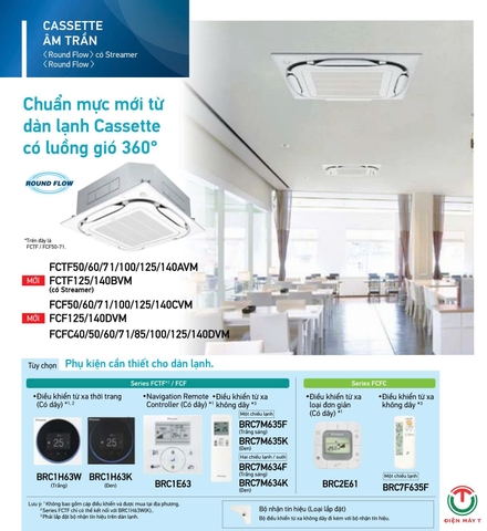 Máy lạnh Âm Trần Daikin inverter 13.600Btu FCFC40DVM/RZFC40EVM [2025]
