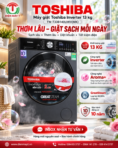 Máy giặt Toshiba Inverter 13 kg TW-T33B140UWV(MK)