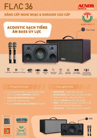 Loa Xách Tay Acnos Flac 36 ( NEW 2024 ) - Hàng chính hãng