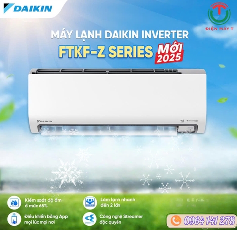 Máy lạnh Daikin Inverter 3 Hp FTKF71ZVMV/RKF71ZVMV