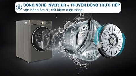 Máy giặt sấy LG AI DD Inverter FV1414H3BA - Giặt 14 kg - Sấy 8 kg