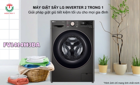 Máy giặt sấy LG AI DD Inverter FV1414H3BA - Giặt 14 kg - Sấy 8 kg