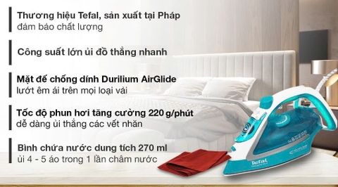 Bàn ủi hơi nước 2600W Tefal FV5737E0