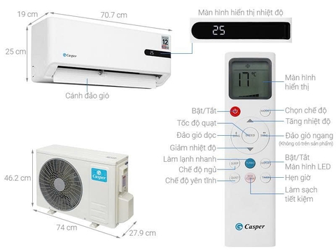 Máy lạnh Casper Inverter 1 HP GC-09IB36 [ 2025 ]