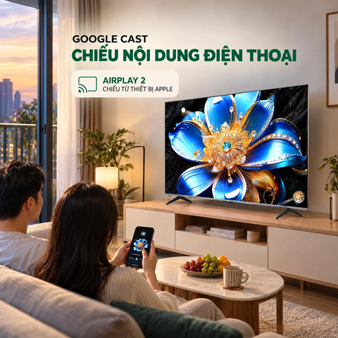 Google Tivi QLED TCL 4K 55 inch 55T6D