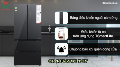 Tủ lạnh Toshiba Inverter 515 lít Multi Door GR-RF669WI-PGV