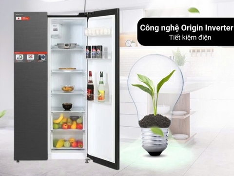Tủ lạnh Toshiba Inverter 555 lít Side By Side GR-RS696WI-PMV(60)-AG