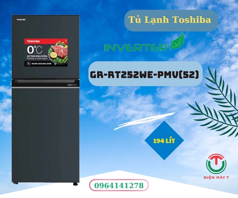 Tủ lạnh Toshiba Inverter 194 lít GR-RT252WE-PMV(52)