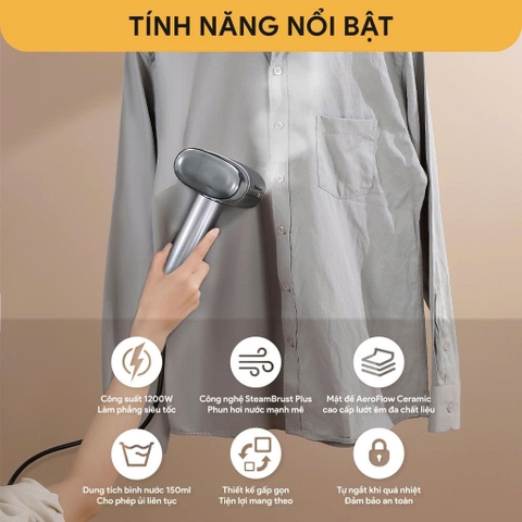 Bàn Ủi Hơi Nước Cầm Tay BlueStone 1200W GSB-4018